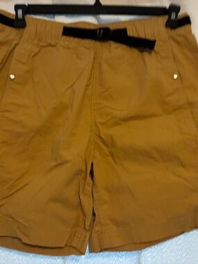The North Face Men's Cargo Shorts in Brown with Black Belt